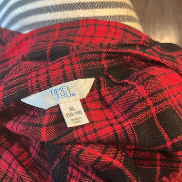 Time and Tru red and black plaid dress size XLarge - Picture 8 of 8